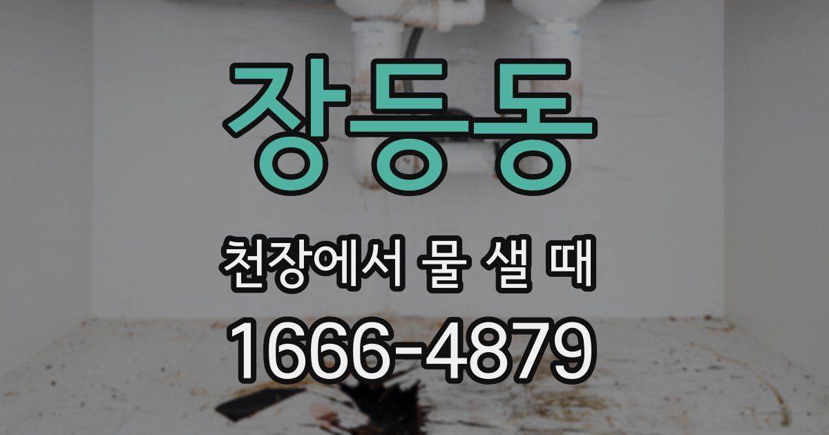 장등동 천장에서 물 샐 때