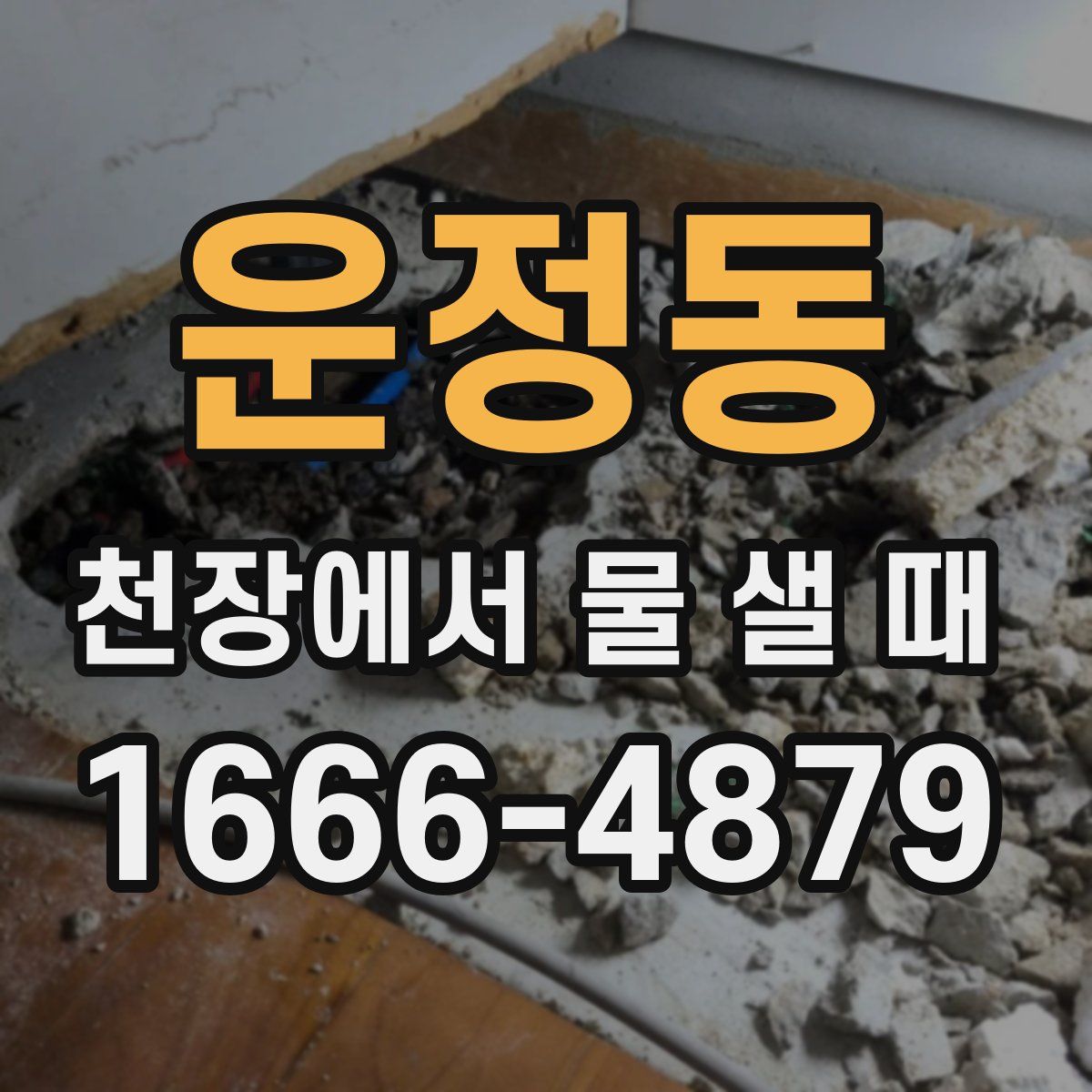 운정동 천장에서 물 샐 때