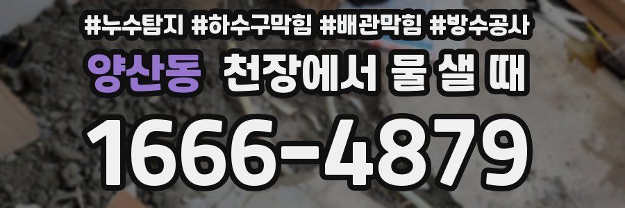 양산동 천장에서 물 샐 때