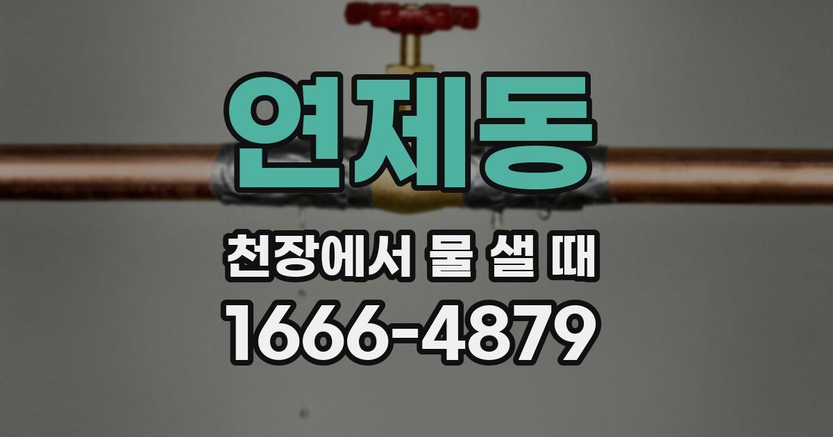 연제동 천장에서 물 샐 때