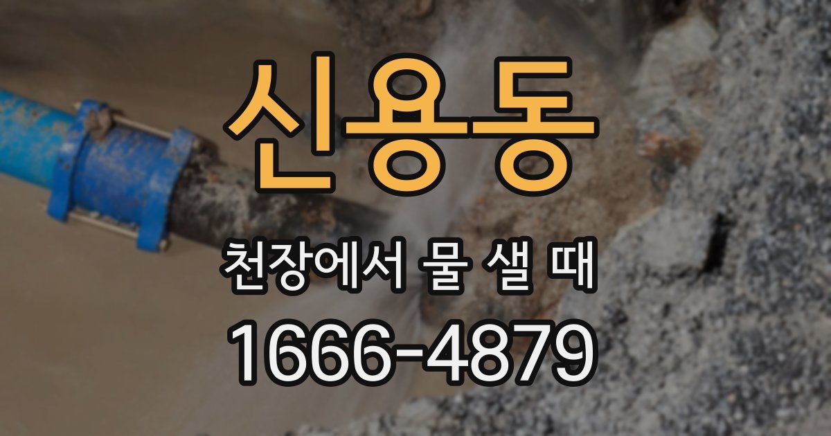 신용동 천장에서 물 샐 때