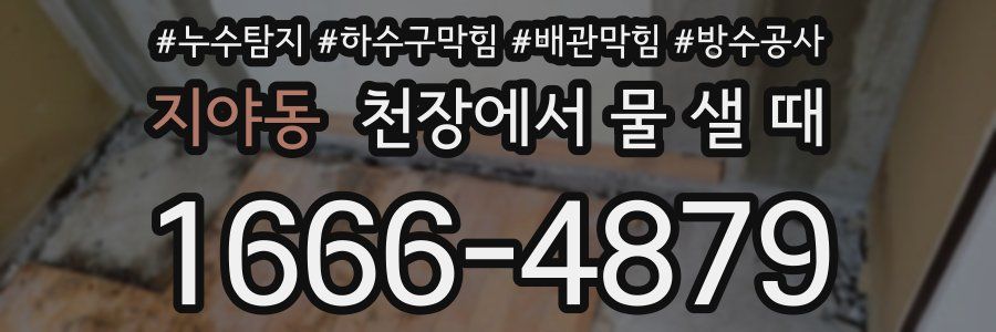 지야동 천장에서 물 샐 때
