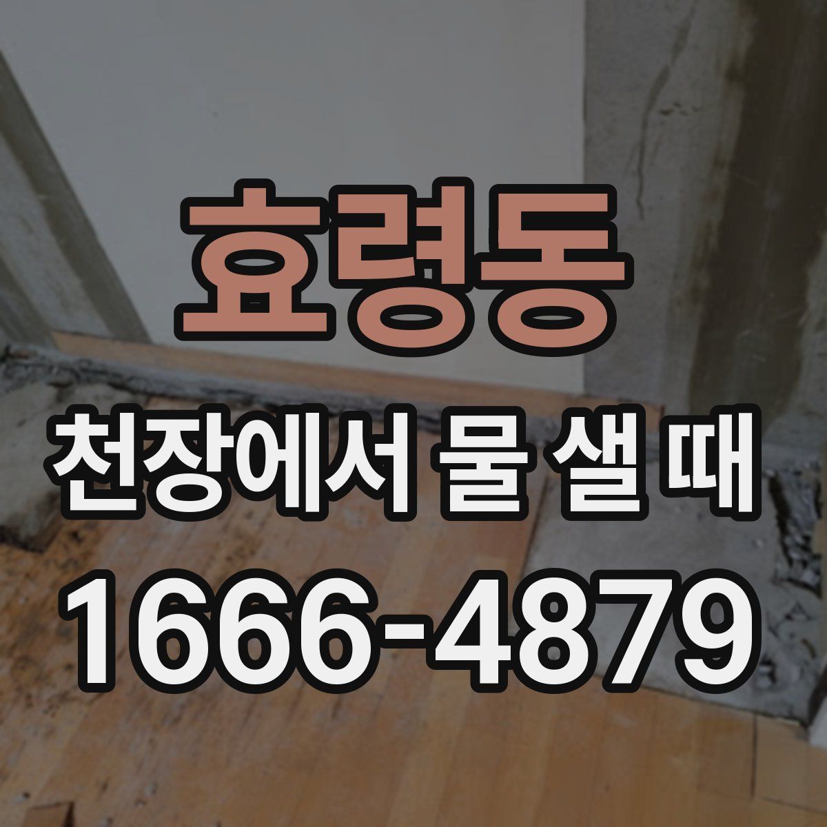 효령동 천장에서 물 샐 때