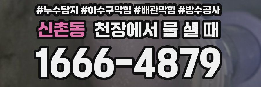 신촌동 천장에서 물 샐 때