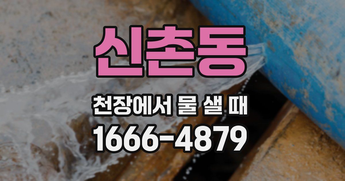 신촌동 천장에서 물 샐 때