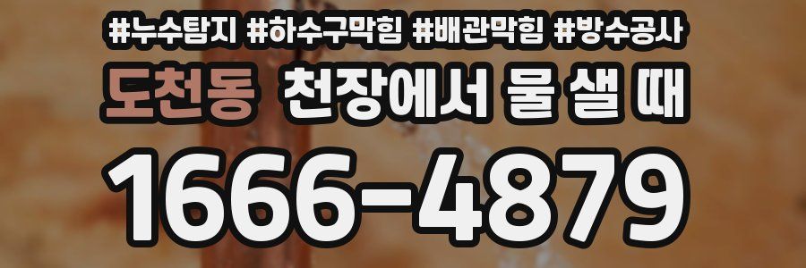 도천동 천장에서 물 샐 때
