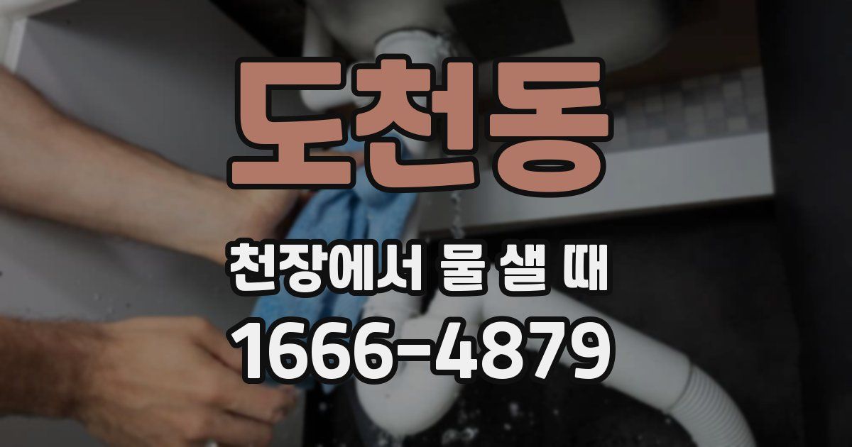 도천동 천장에서 물 샐 때