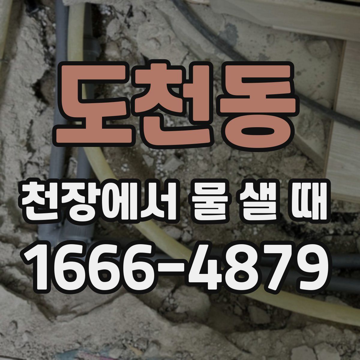 도천동 천장에서 물 샐 때