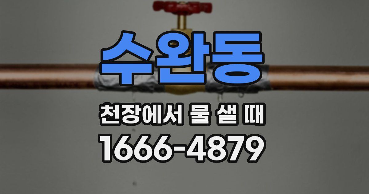 수완동 천장에서 물 샐 때