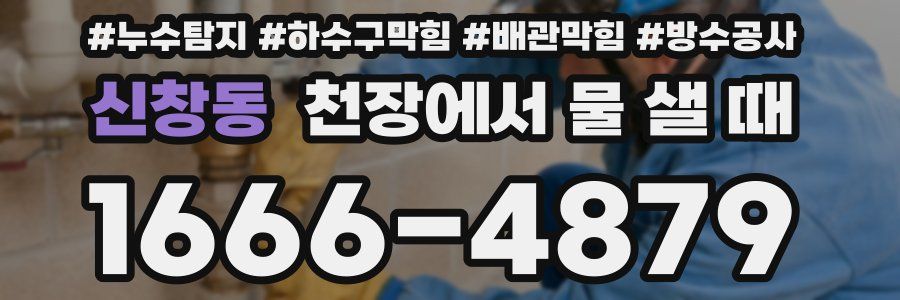 신창동 천장에서 물 샐 때