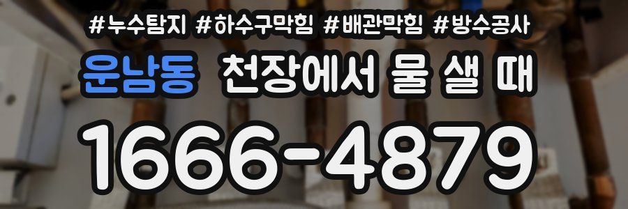 운남동 천장에서 물 샐 때