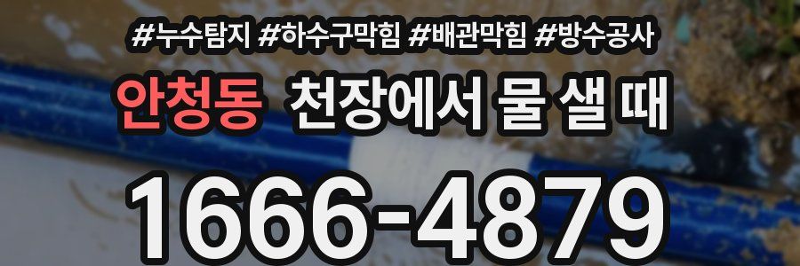 안청동 천장에서 물 샐 때
