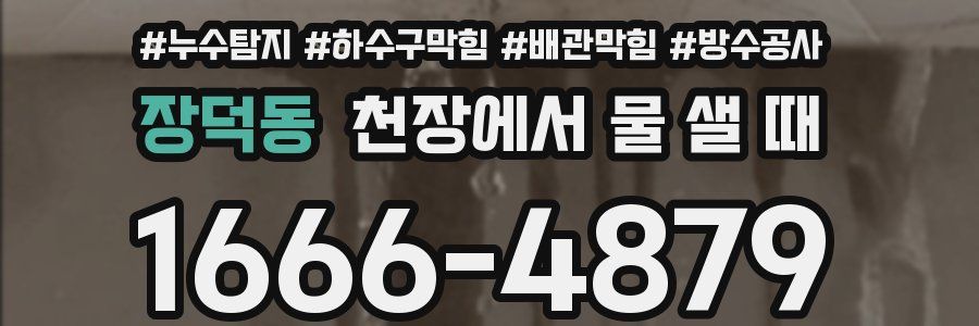 장덕동 천장에서 물 샐 때