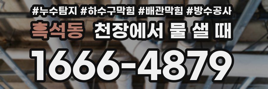 흑석동 천장에서 물 샐 때