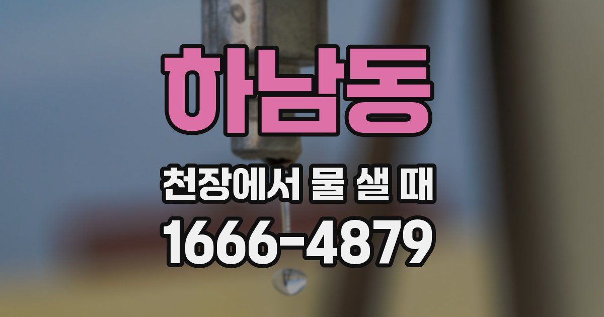 하남동 천장에서 물 샐 때