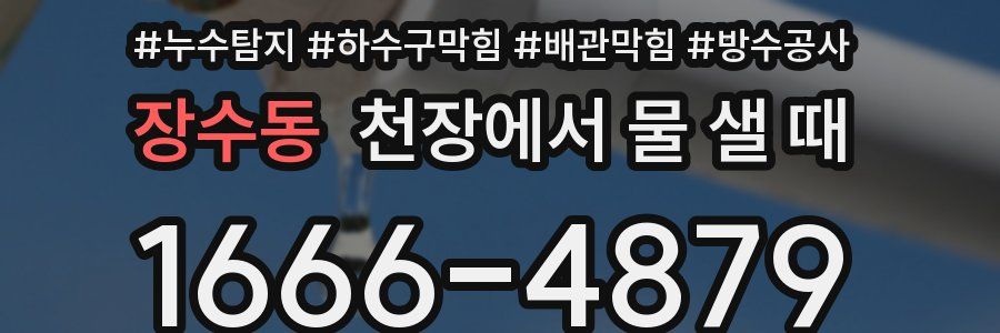 장수동 천장에서 물 샐 때