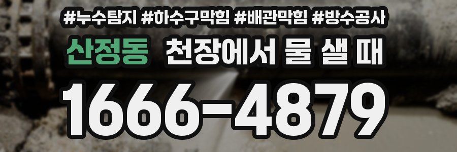 산정동 천장에서 물 샐 때