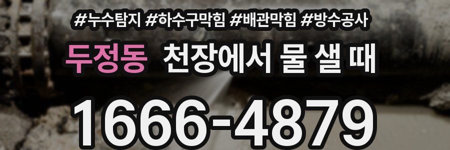 두정동 천장에서 물 샐 때