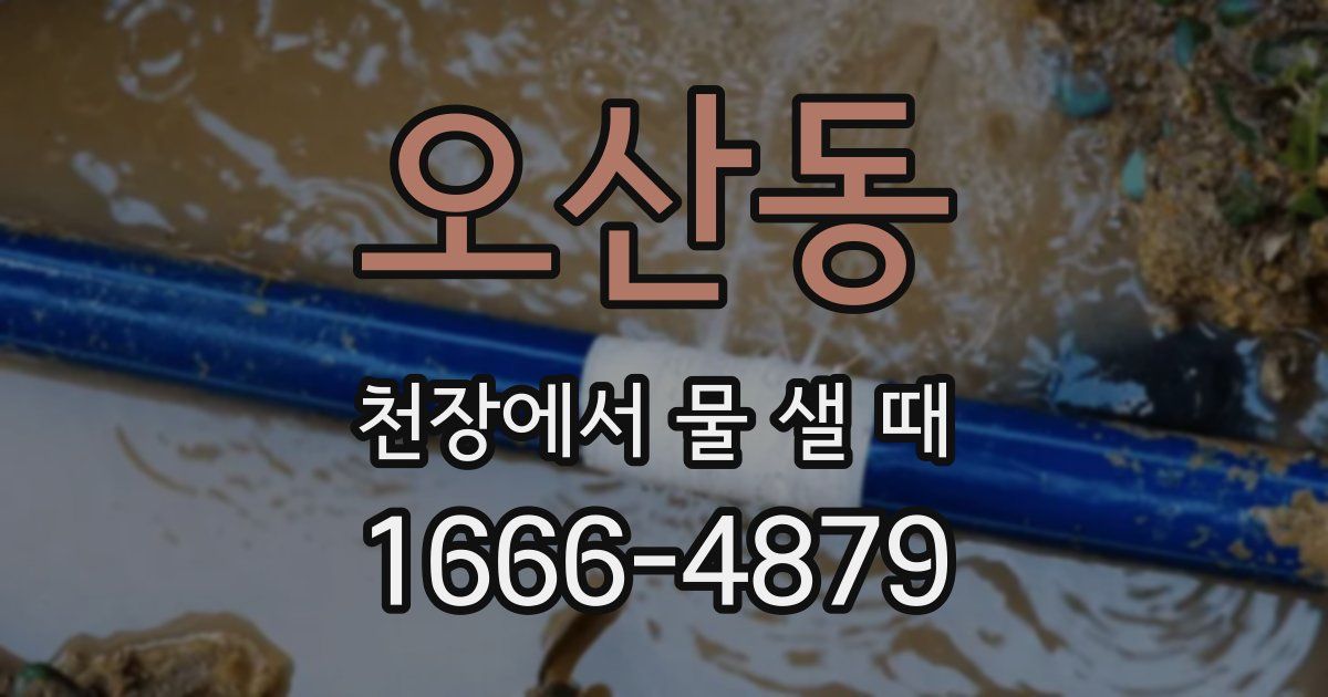오산동 천장에서 물 샐 때