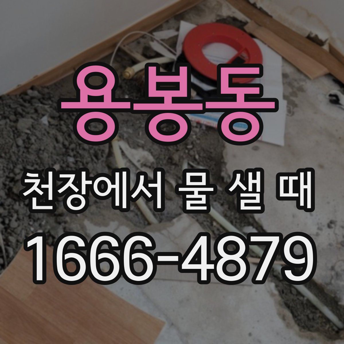 용봉동 천장에서 물 샐 때