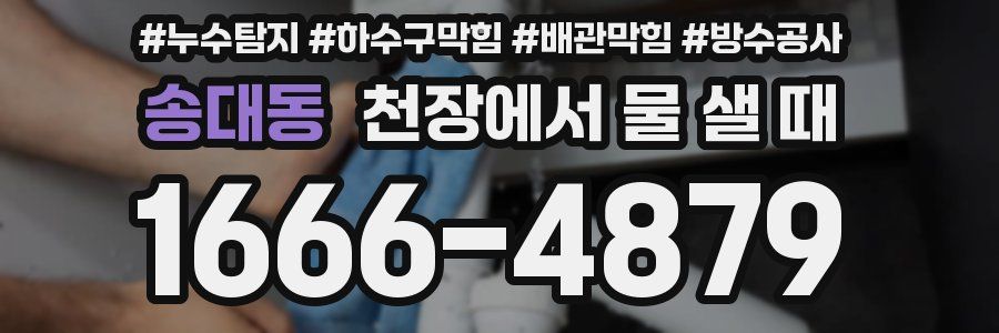 송대동 천장에서 물 샐 때