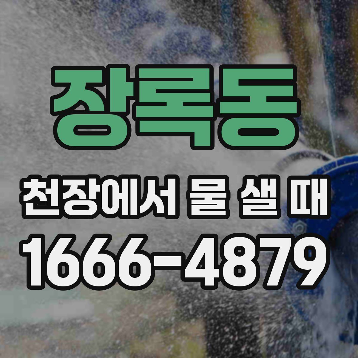 장록동 천장에서 물 샐 때
