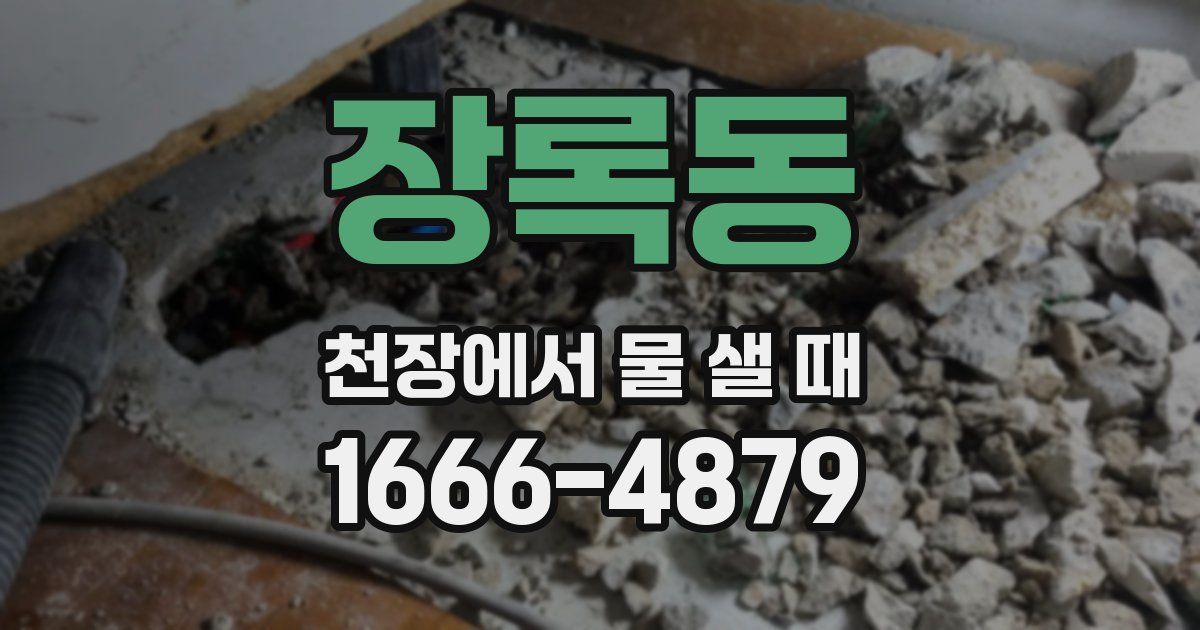 장록동 천장에서 물 샐 때