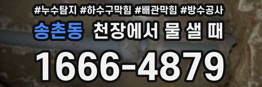 송촌동 천장에서 물 샐 때