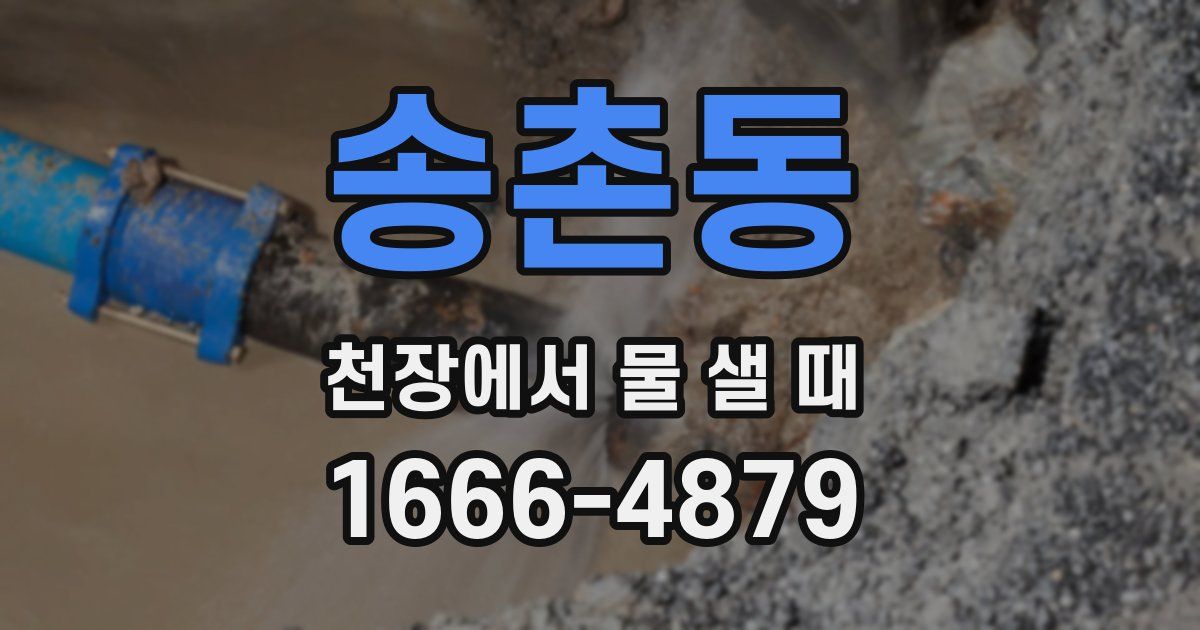 송촌동 천장에서 물 샐 때