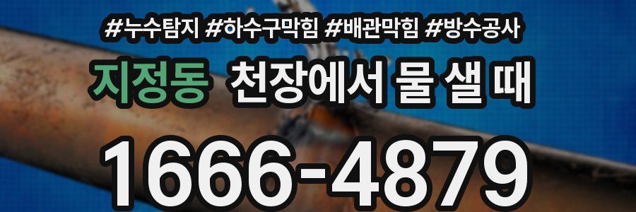 지정동 천장에서 물 샐 때