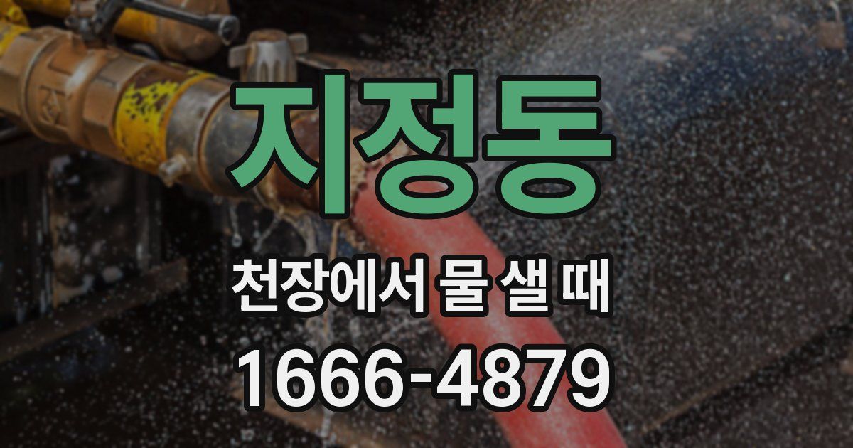 지정동 천장에서 물 샐 때