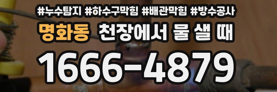 명화동 천장에서 물 샐 때