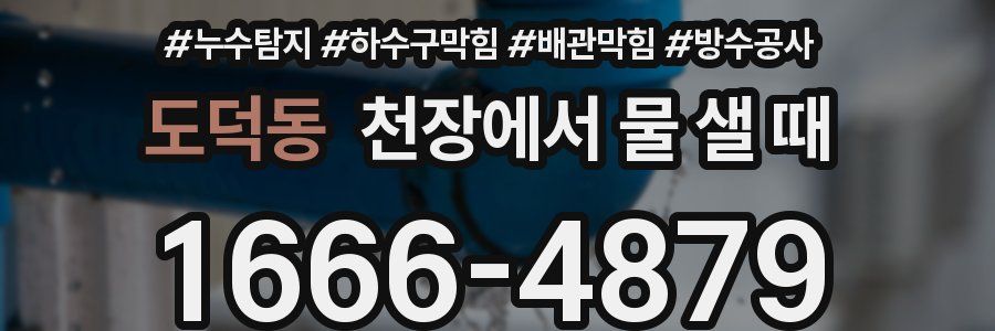 도덕동 천장에서 물 샐 때