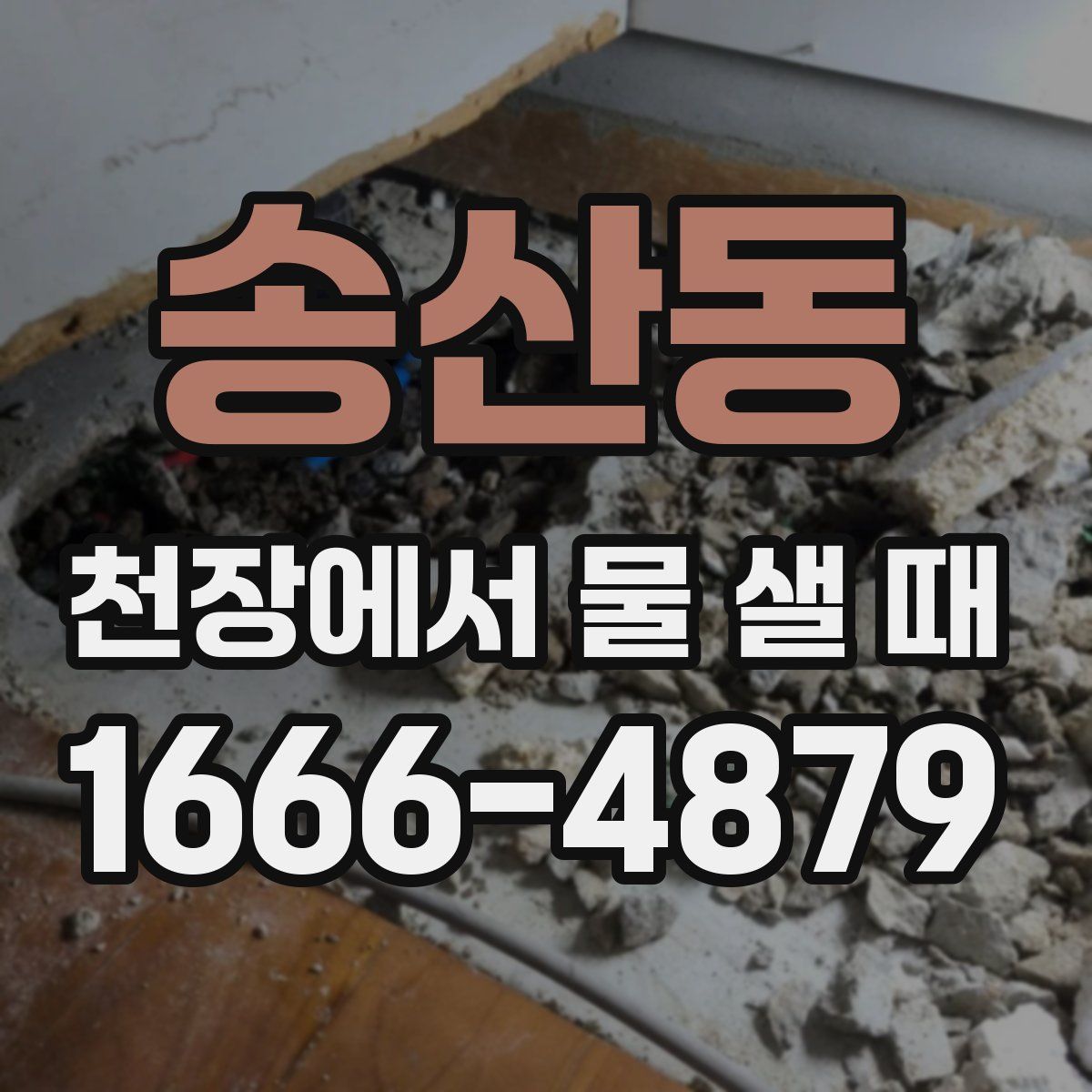 송산동 천장에서 물 샐 때