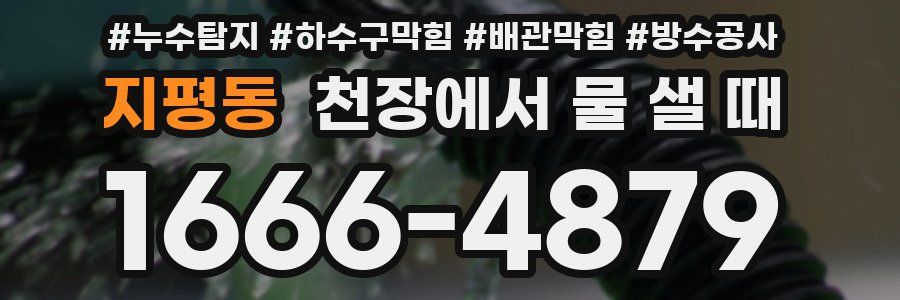 지평동 천장에서 물 샐 때