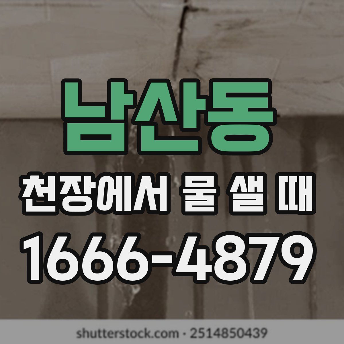 남산동 천장에서 물 샐 때