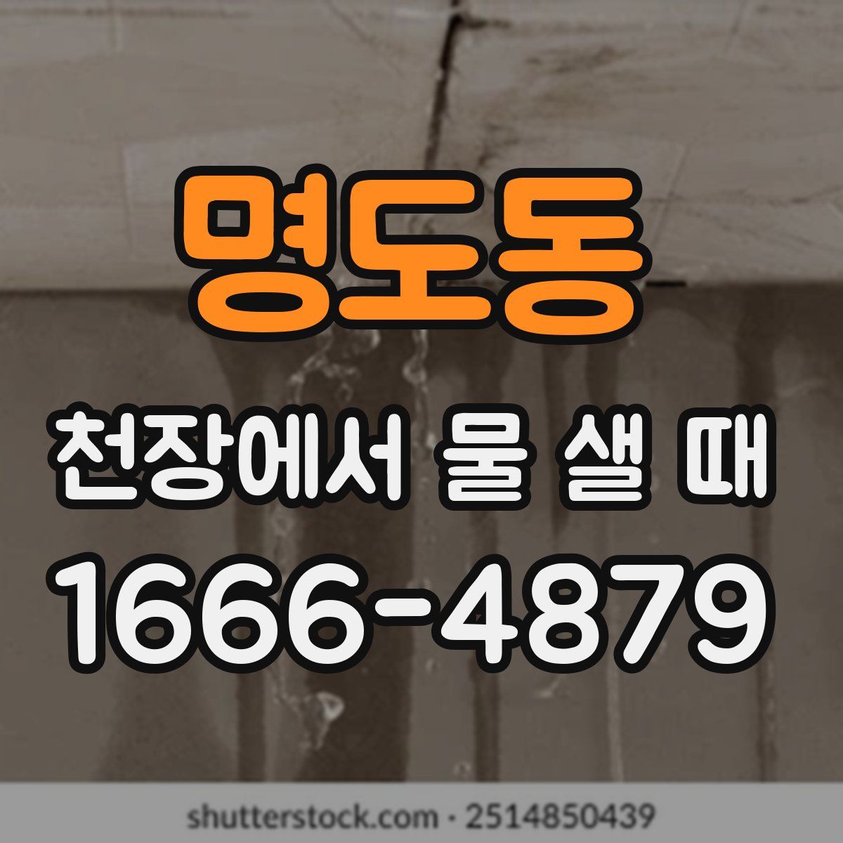명도동 천장에서 물 샐 때