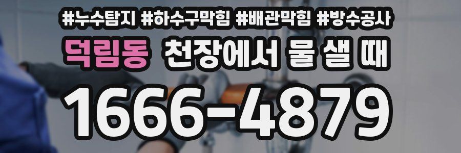 덕림동 천장에서 물 샐 때