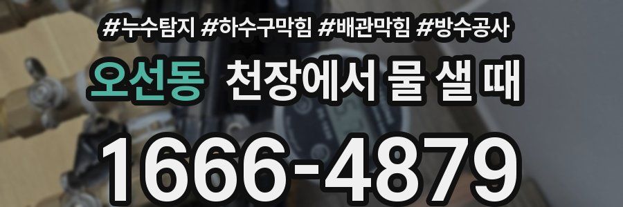 오선동 천장에서 물 샐 때
