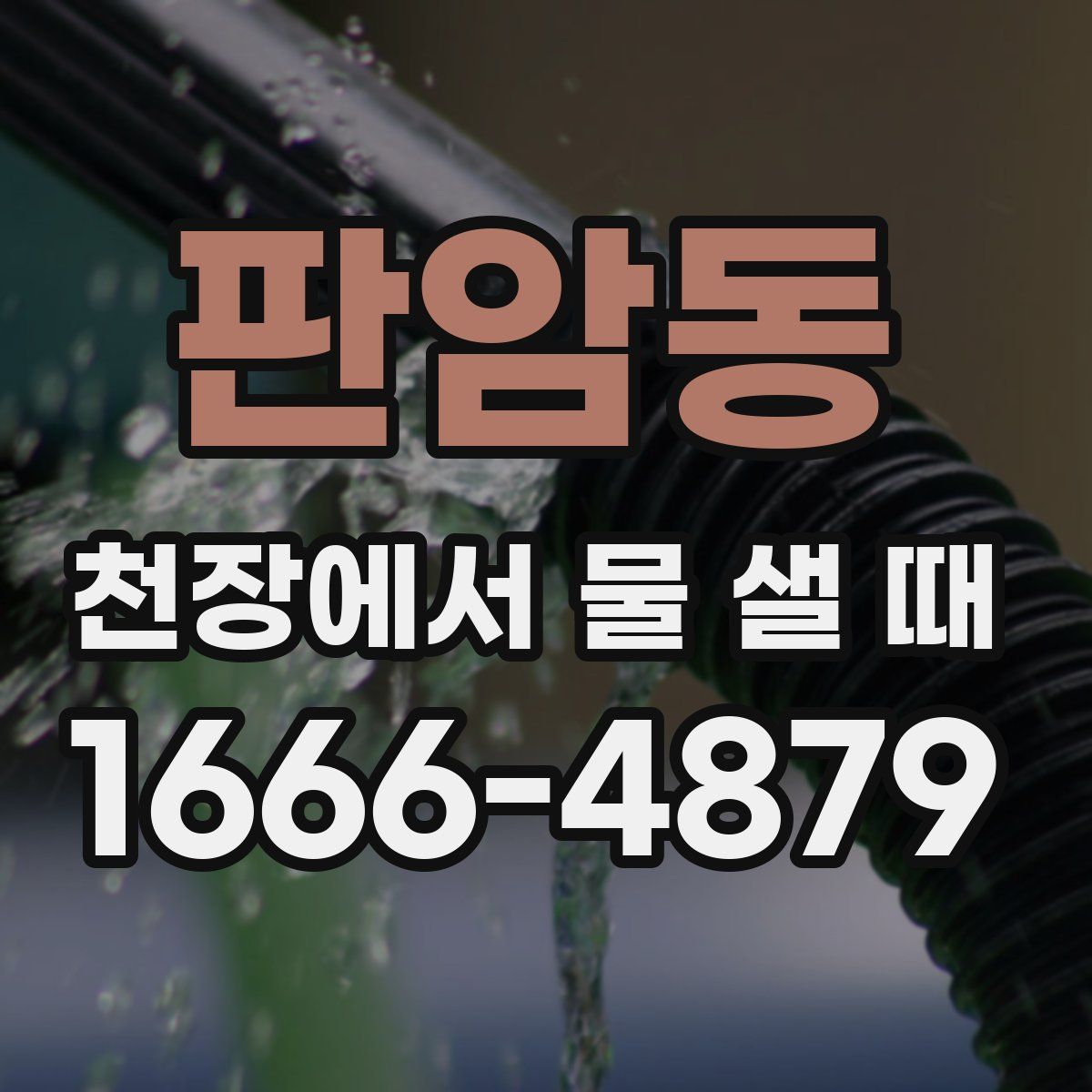 판암동 천장에서 물 샐 때