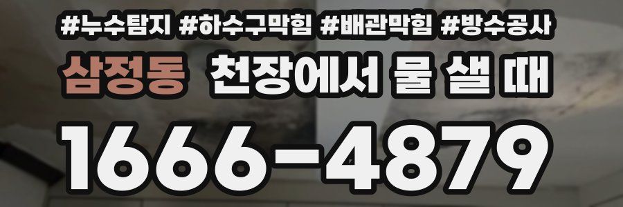 삼정동 천장에서 물 샐 때