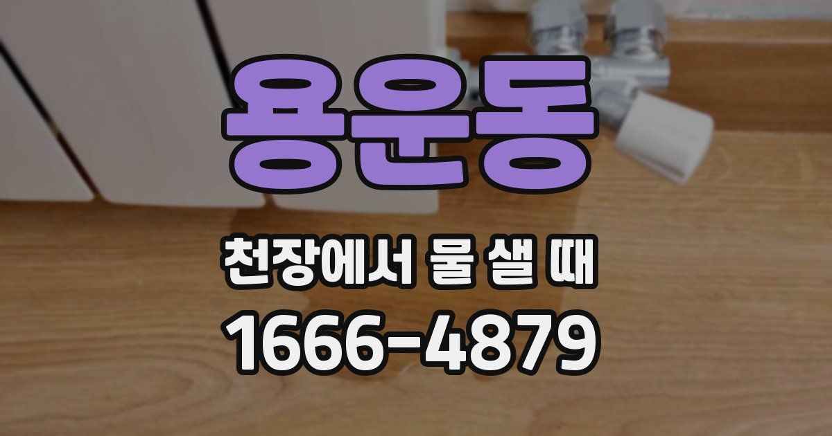 용운동 천장에서 물 샐 때