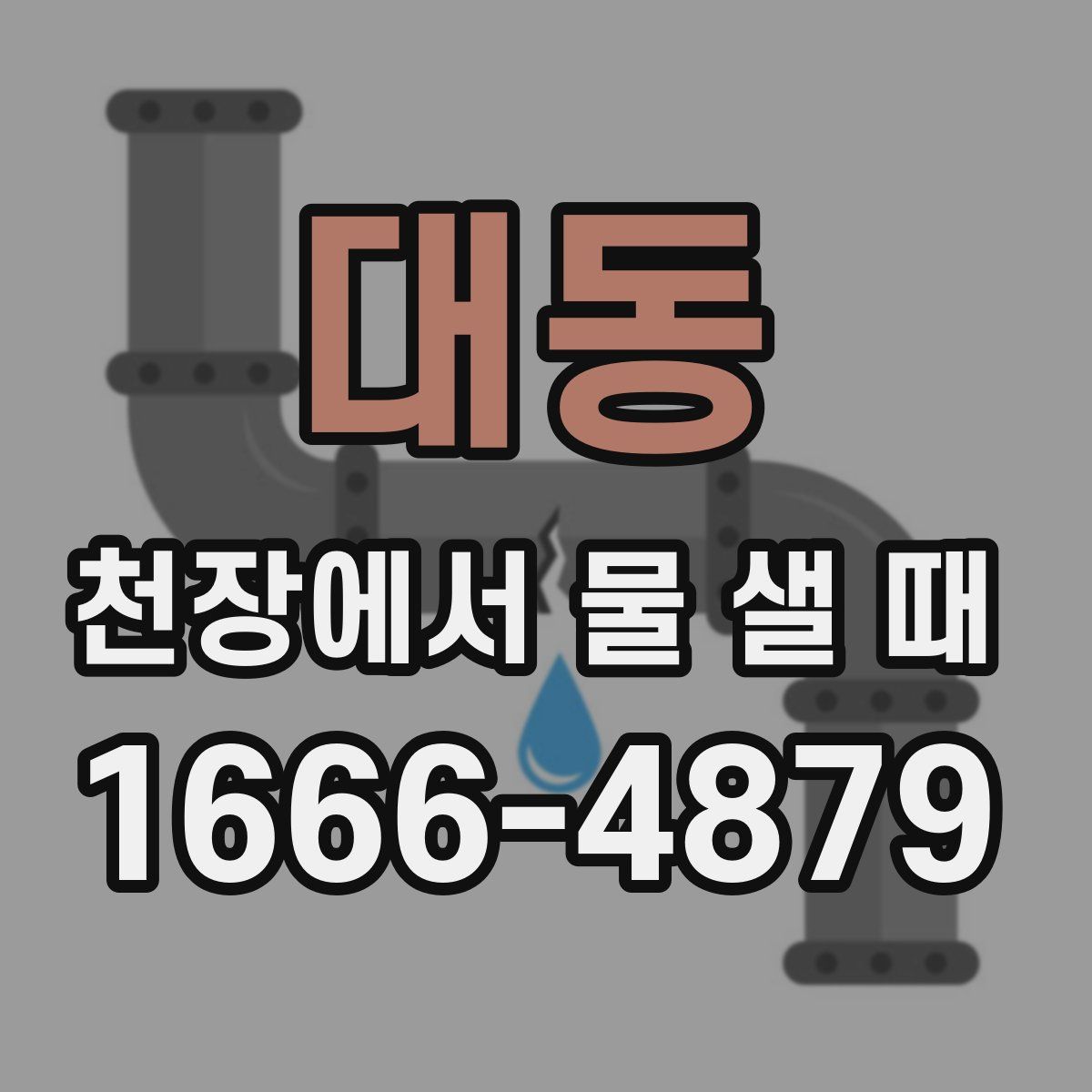 대동 천장에서 물 샐 때