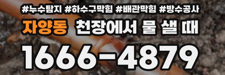 자양동 천장에서 물 샐 때