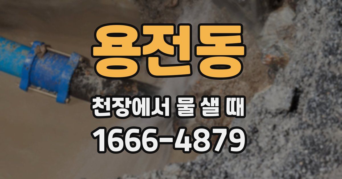 용전동 천장에서 물 샐 때