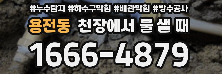 용전동 천장에서 물 샐 때