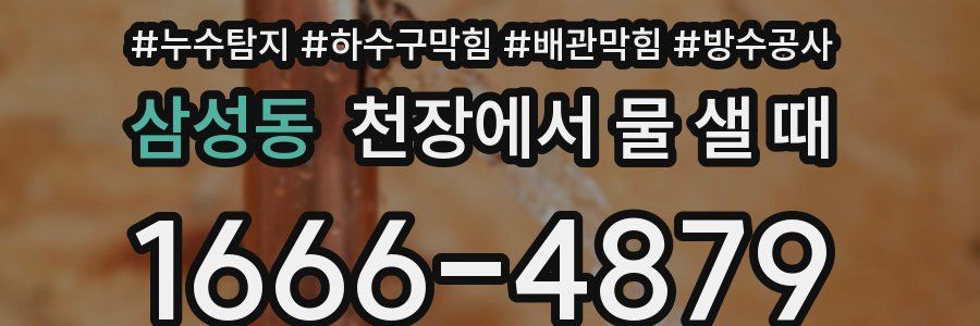 삼성동 천장에서 물 샐 때