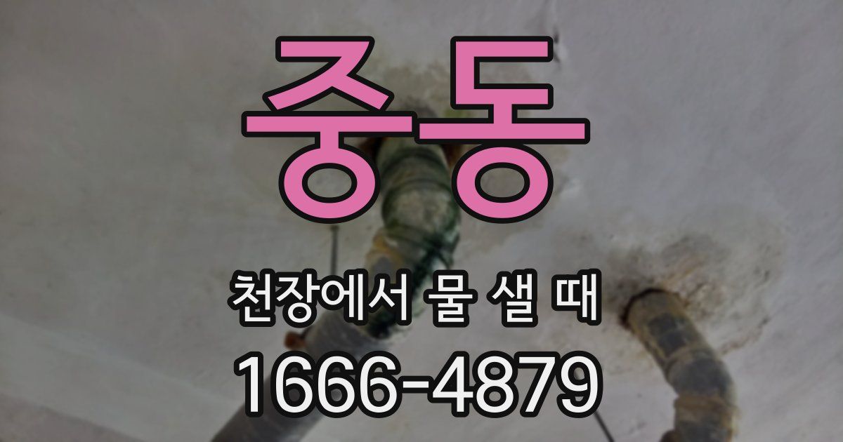 중동 천장에서 물 샐 때