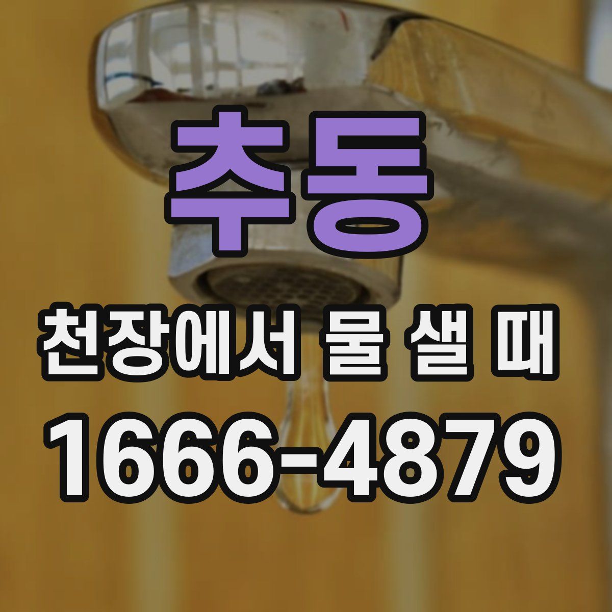 추동 천장에서 물 샐 때