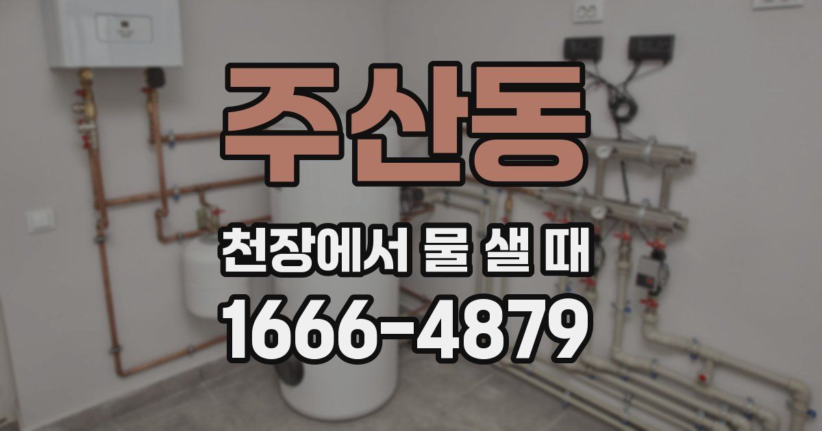 주산동 천장에서 물 샐 때